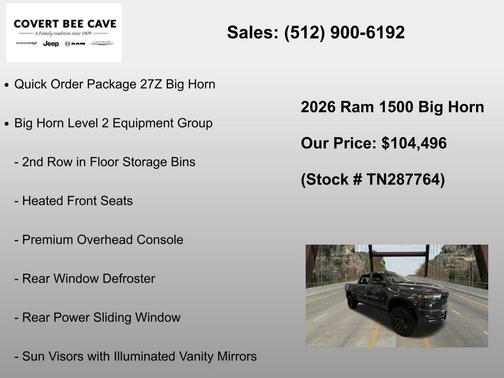 Blue Metallic 2026 RAM 1500 Big Horn/Lone Star