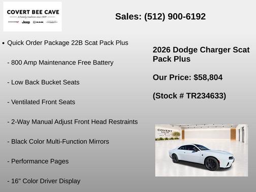 White 2026 Dodge Charger Scat Pack