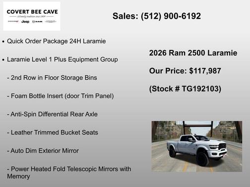 Bright White Clearcoat 2026 RAM 2500 Laramie