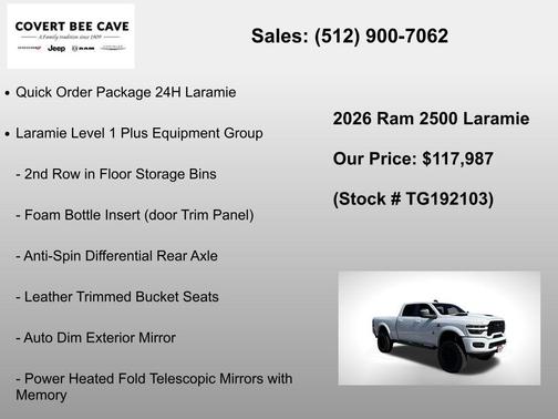 Bright White Clearcoat 2026 RAM 2500 Laramie