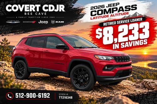 Red 2026 Jeep Compass Latitude