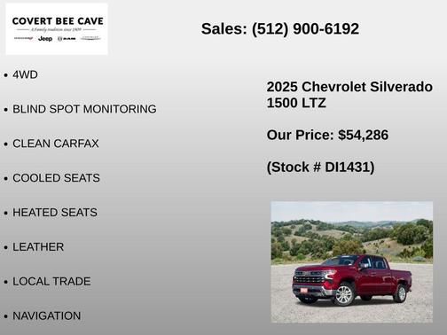 Radiant Red 2025 Chevrolet Silverado 1500 LTZ