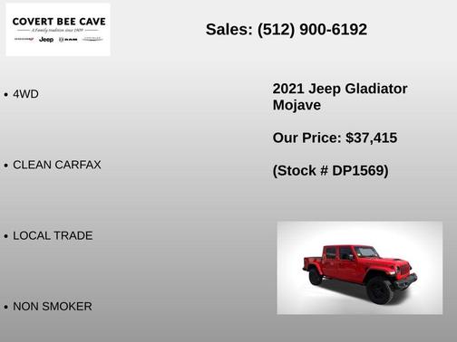 Firecracker Red Clearcoat 2021 Jeep Gladiator Mojave