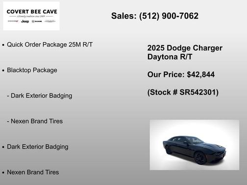 Diamond Black 2025 Dodge Charger Daytona R/T