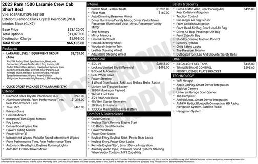 Diamond Black 2023 RAM 1500 Laramie