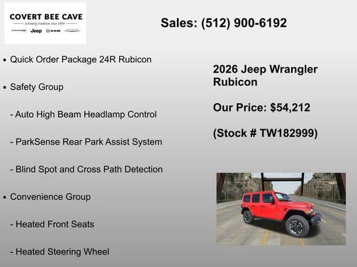 Red Clearcoat 2026 Jeep Wrangler Rubicon