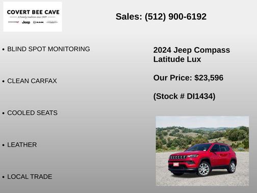 Red 2024 Jeep Compass Latitude Lux
