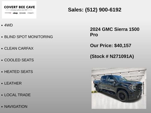 Onyx Black 2024 GMC Sierra 1500 Pro