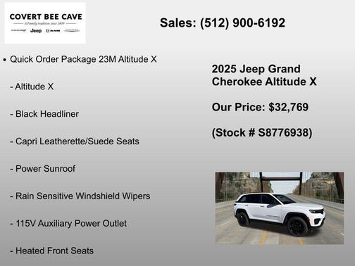 Bright White Clearcoat 2025 Jeep Grand Cherokee Laredo