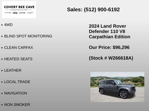 Carpathian Grey 2024 Land Rover Defender P525 Carpathian Edition