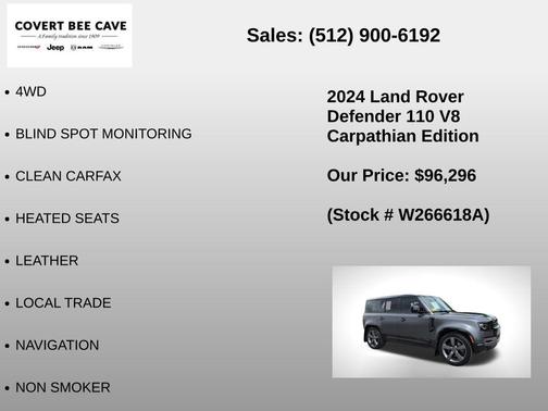 Carpathian Grey 2024 Land Rover Defender P525 Carpathian Edition