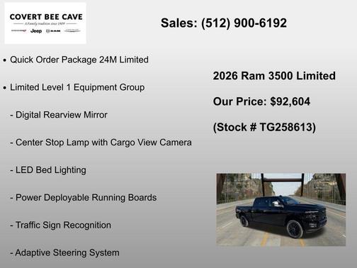 Diamond Black 2026 RAM 3500 Limited