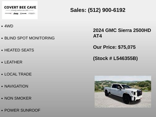 Summit White 2024 GMC Sierra 2500 AT4