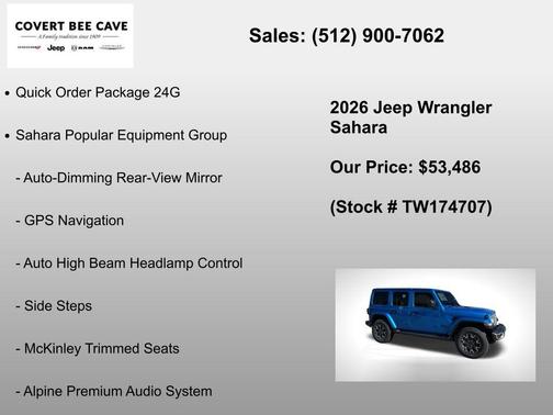 Hydro Blue Pearl 2026 Jeep Wrangler Sahara