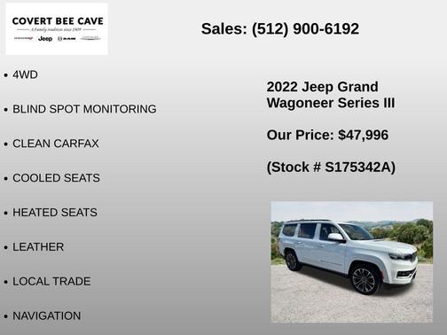 Bright White Clearcoat 2022 Jeep Grand Wagoneer Series III