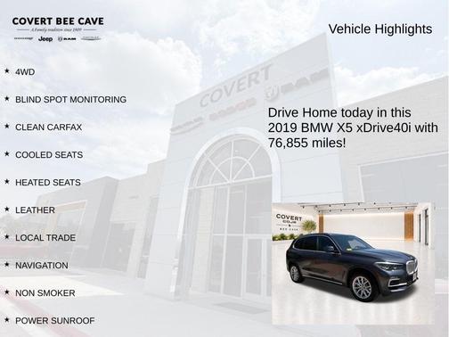 Gray Metallic 2019 BMW X5 xDrive40i