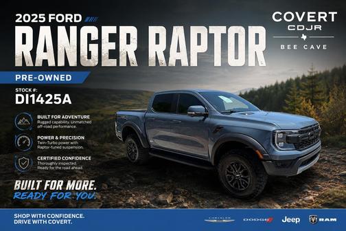 Azure Gray Metallic 2025 Ford Ranger Raptor
