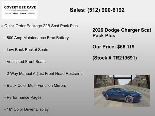 Diamond Black 2026 Dodge Charger Scat Pack