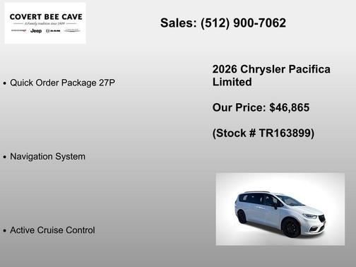Bright White Clearcoat 2026 Chrysler Pacifica Limited