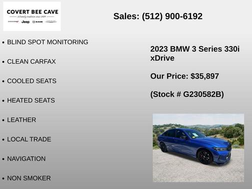Blue Metallic 2023 BMW 330 i xDrive