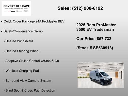 Bright White Clearcoat 2025 RAM ProMaster 3500 EV Base