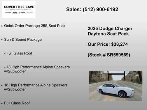 White 2025 Dodge Charger Daytona Scat Pack