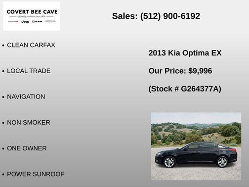Ebony Black 2013 Kia Optima EX