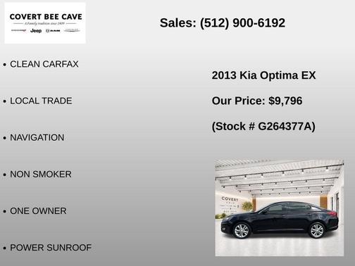 Ebony Black 2013 Kia Optima EX