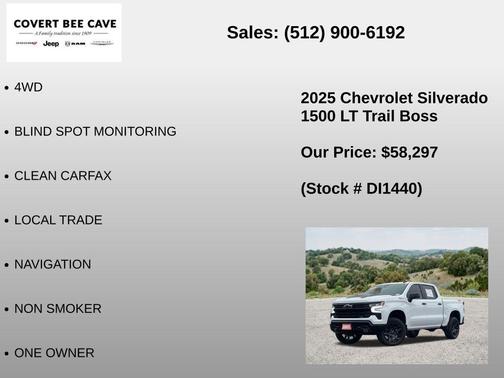 Summit White 2025 Chevrolet Silverado 1500 LT Trail Boss