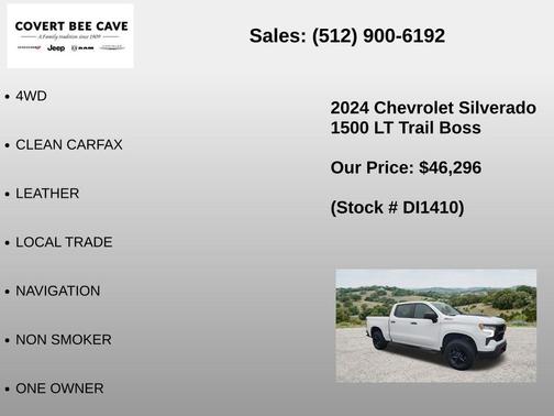 Summit White 2024 Chevrolet Silverado 1500 LT Trail Boss
