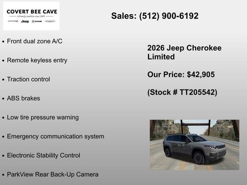 Sting Gray Clearcoat 2026 Jeep Cherokee Limited