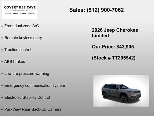 Sting Gray Clearcoat 2026 Jeep Cherokee Limited