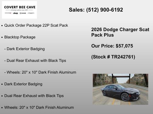 Diamond Black 2026 Dodge Charger Scat Pack