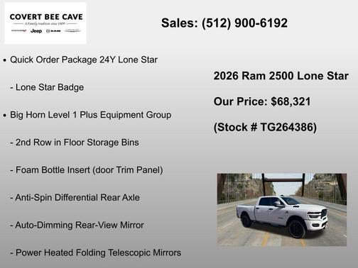 Bright White Clearcoat 2026 RAM 2500 Big Horn