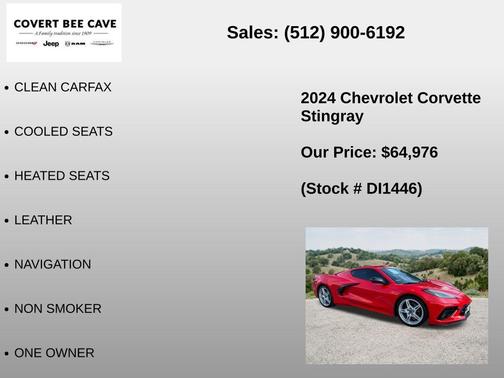 Torch Red 2024 Chevrolet Corvette Stingray w/1LT