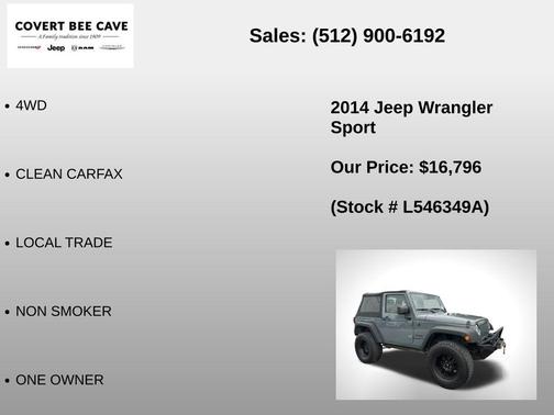 Anvil Clearcoat 2014 Jeep Wrangler Sport