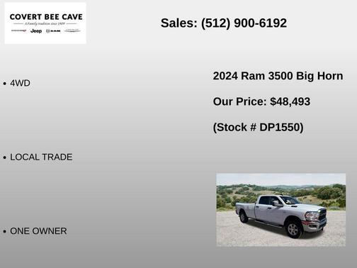 Bright White Clearcoat 2024 RAM 3500 Big Horn