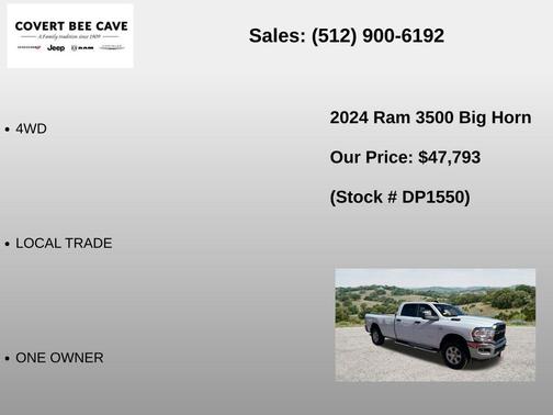 Bright White Clearcoat 2024 RAM 3500 Big Horn