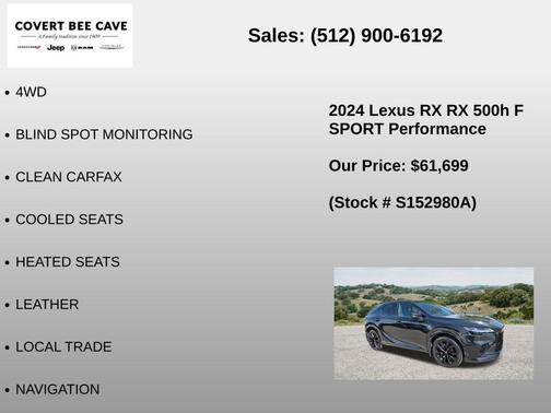 Caviar 2024 Lexus RX 500h F SPORT PERFORMANCE