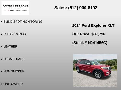 Red Metallic 2024 Ford Explorer XLT