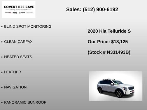 Snow White Pearl 2020 Kia Telluride S