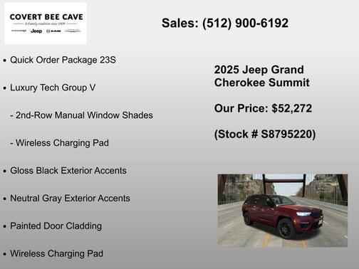 Velvet Red Pearlcoat 2025 Jeep Grand Cherokee Summit