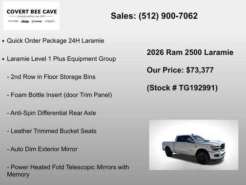 Bright White Clearcoat 2026 RAM 2500 Laramie