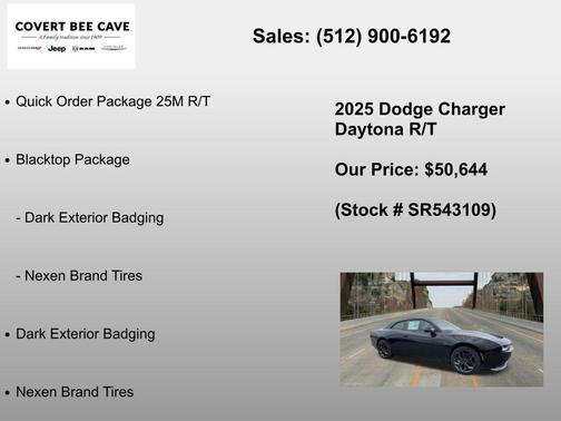 Diamond Black 2025 Dodge Charger Daytona R/T