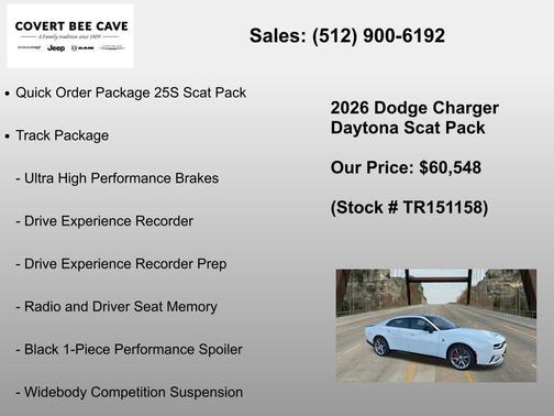White 2026 Dodge Charger Daytona Scat Pack