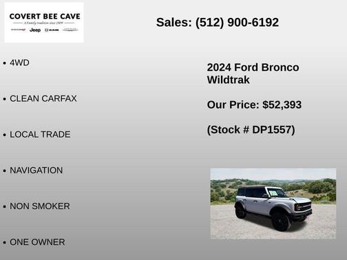 Oxford White 2024 Ford Bronco Wildtrak