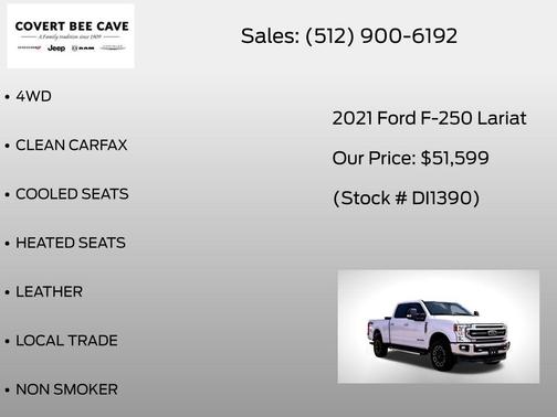 Oxford White 2021 Ford F-250 Lariat