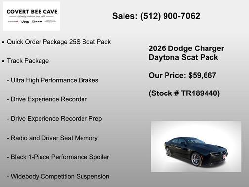 Diamond Black 2026 Dodge Charger Daytona Scat Pack