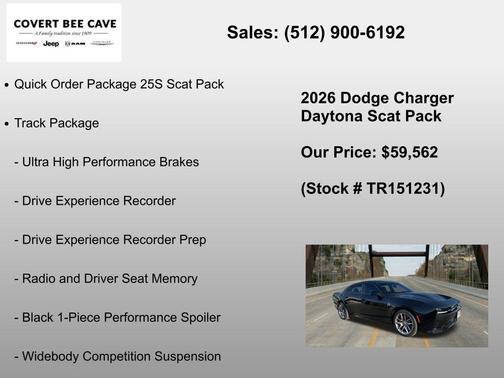 Diamond Black 2026 Dodge Charger Daytona Scat Pack