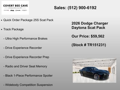 Diamond Black 2026 Dodge Charger Daytona Scat Pack